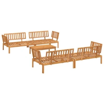 Abbildung von vidaXL Garten Sofagarnitur 5 TLG., Gartensofa aus Holzpaletten, Lounge Set Modular, Gartenbank Gartentisch Gartenmöbel, Massivholz Akazie