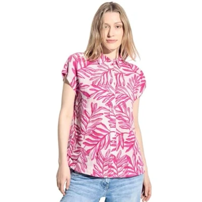 Abbildung von Cecil MIT Print Hemdbluse, Damen, Größe: XXL, Pink