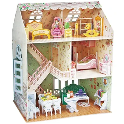 Abbildung von 3D Puzzle Dreamy Doll House Puppenhaus für Mädchen, Puzzles Puppenhäuser 160 Teile, 170 Minuten, 8 Jahre oder älter