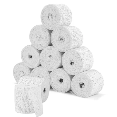 Abbildung von Gipsbinden Set für Babybauch Abdruck 12 Rollen à 3 m x 5 cm Gipsbinden, Gipsrollen Gips Binden, Ideal zum Modellieren von Schwangerschaftsabdrücken, Basteln &amp; DIY Projekten