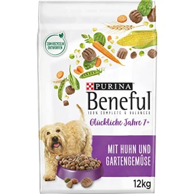 Abbildung von Beneful Glückliche Jahre 7+ Senior Hundefutter trocken, mit Huhn und Gartengemüse, 1er Pack (1 x 12kg)