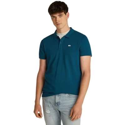 Abbildung von Tommy Jeans Plus Poloshirt TJM SLIM PLACKET POLO EXT Große Größen mit Logostickerei