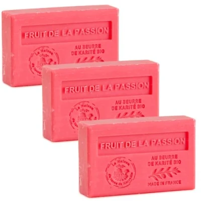 Abbildung von Französische Seife, 3 x 125 g Passionsfrucht Sheabutter La Maison du Savon von Marseille