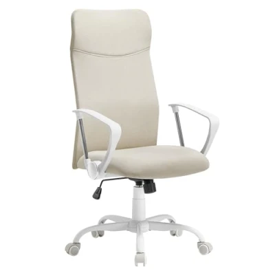 Abbildung von SONGMICS Bürostuhl, 2er Set, ergonomischer Schreibtischstuhl, Drehstuhl, gepolsterter Sitz, höhenverstellbar und neigbar, jeder Stuhl bis 120 kg belastbar, cappuccinobeige OBN034K01 2