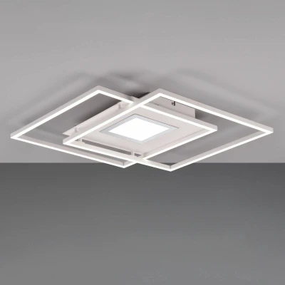 Abbildung von Trio Leuchten LED Deckenleuchte Via 620710331, Metall Weiß matt, inkl. 36 Watt LED, Fernbedienung