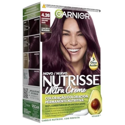 Abbildung von Garnier Nutrisse Creme Coloración Permanente Con Mascarilla Nutritiva De Cuatro Aceites Violín 4.26
