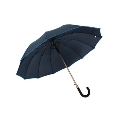 Abbildung von COFI 1453 Stockregenschirm Holzstockschirm 190T Pongee Bespannung in Blau Ankermotiv