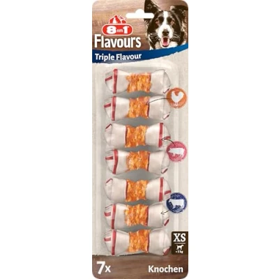 Abbildung von 8in1 Delights Kauwknook Triple Flavour Huhn&amp;Schwein&amp;Rind Hundesnacks...