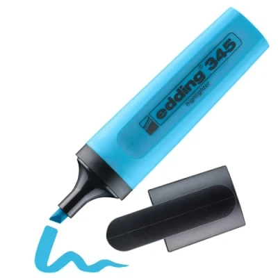 Abbildung von EDDING Highlighter e 345, 2 5mm, hellblau, 10 Stück