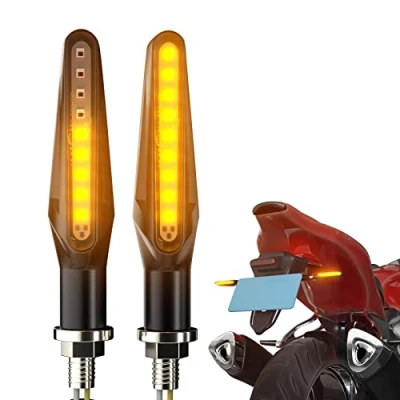 Abbildung von CCAUTOVIE LED Blinker Motorrad E Geprüft Universal Tagfahrlicht Lauflicht Bernstein E24, 2 Stück