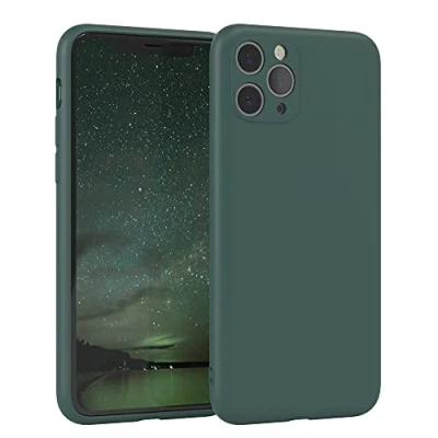 Abbildung von EAZY Case Silikonhülle für iPhone 11 Pro Hülle Silikon Grün weich stoßfeste Handyhülle Schutzhülle mit Kameraschutz Dünn Premium Schutz Cover TPU Phone Bumper in Piniengrün