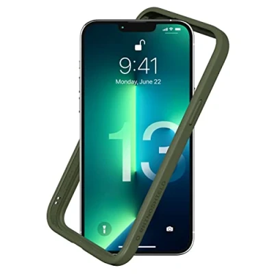 Abbildung von RhinoShield Bumper Case kompatibel mit [iPhone 13 Pro Max] CrashGuard NX Stoßdämpfende Schutzhülle im schlanken Design 3.5 Meter Fallschutz Camo Grün