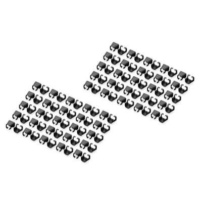Abbildung von DIGITUS Farbclips für RJ45 Patchkabel farbliche Organisation von Netzwerkkabeln zur Verbesserung Kabelmanagement 100 Stück CAT 5e, 6 &amp; 6A LAN Kabel AWG 24/7 27/7 Schwarz