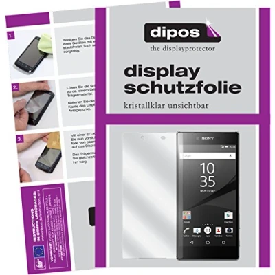 Abbildung von dipos I 2X Schutzfolie klar kompatibel mit Sony Xperia Z5 Premium Folie Displayschutzfolie