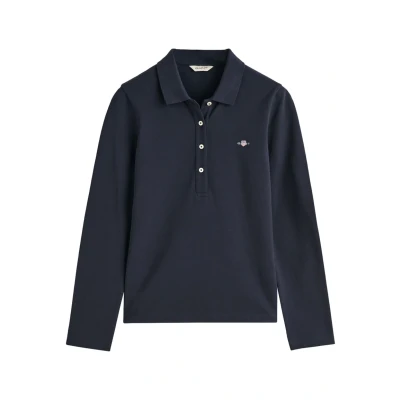 Abbildung von GANT Shield Langarmshirt, Damen, Größe: XXL, Evening blue