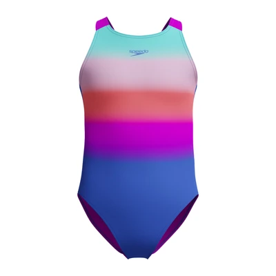Abbildung von Speedo Girls Printed Pulseback Badeanzug Pink/royal blue für Kinder, Größe: 140,