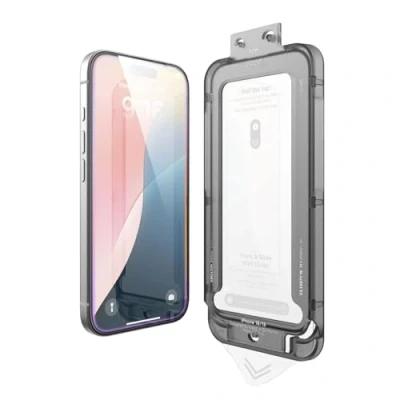 Abbildung von elago Panzerglas+ Displayschutzfolie Kompatibel mit iPhone 16 6,1 Zoll Schutzfolie, 9H Oberflächenhärte, Anti Fingerabdruck, Bruchsicher, Kratzschutz, kristallklare Klarheit, Blasenfrei