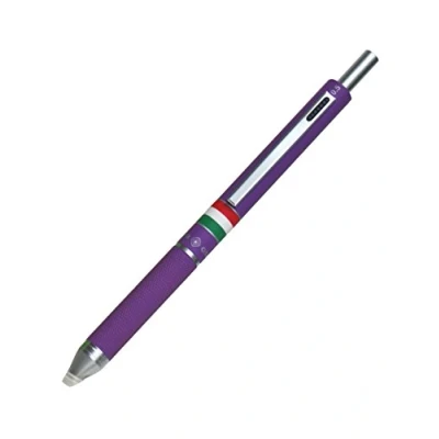 Abbildung von OSAMA Quadra Kugelschreiber mit Minenhalter, 0,8 mm Spitze + 0,5 Mine, Ideal für Schul und Schreibbedarf, Büro Universität, Farbiger Tinte in Schwarz, Blau, Rot Violett