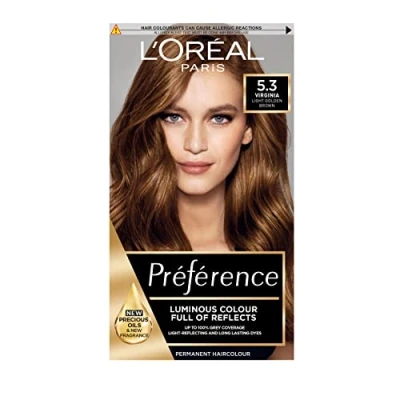 Abbildung von 3 x L&#039;Oreal Paris Recital Preference Permanent Colour 5.3 Virginia Chestnut Brown