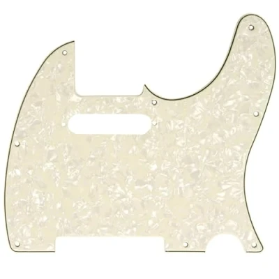 Abbildung von Musiclily 8 Löcher Tele Pickguard Gitarre Schlagbrett für Fender American/Mexican Standard Telecaster Modern Style E Gitarre,4 lagig Parchment Pearl