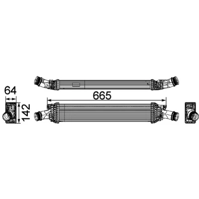Abbildung von MAHLE ORIGINAL CI 170 000P Ladeluftkühler AUDI: A4 B8 Avant, A6 C7 Limousine kfzteile, kfzteile24, bandel online, bandel, atp autoteile,