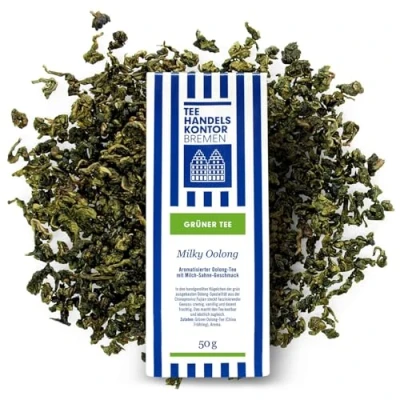 Abbildung von Hochwertiger Milky Oolong TEE mit Milch Sahne Geschmack Aromatisierter lose 50 g loser in Spitzenqualität HANDELSKONTOR BREMEN