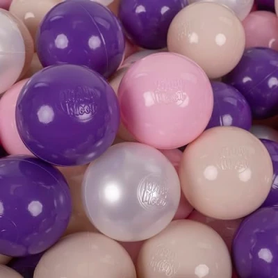 Abbildung von KiddyMoon 200 Bälle/7Cm Kinder Bälle Spielbälle Für Bällebad Baby Einfarbige Plastikbälle Made In EU, Pastellbeige/Puderrosa/Perle/Violett