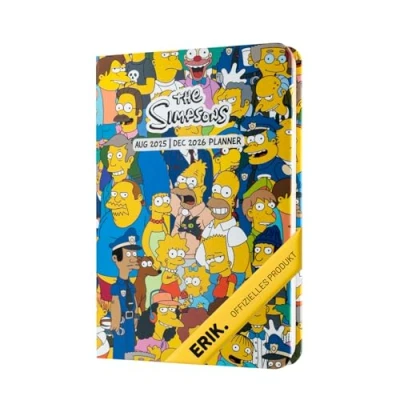 Abbildung von Grupo Erik Hausaufgabenheft Schülerkalender 2025/2026 The Simpsons Schulplaner 2025 2026 Kalender Taschenkalender Schulkalender Geschenk Einschulung Mädchen und Jungen Schulsachen