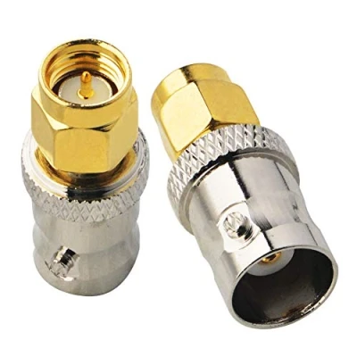 Abbildung von Boobrie Adapter BNC SMA Koaxialstecker Stecker auf Buchse, Koaxialadapter für Antennen RF Geräte LAN Wireless Koaxialkabel WiFi Radio Amateur tragbar Scanner SDR 2 Stück