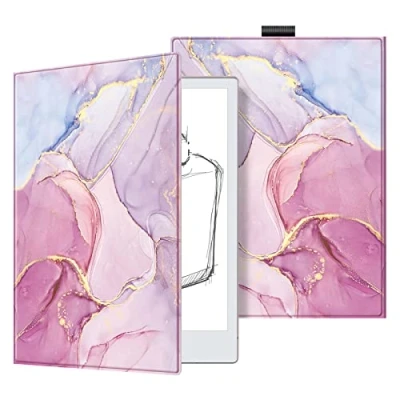 Abbildung von Fintie Hülle für Remarkable 2 Digital Paper Tablet 10.3 Zoll 2020, Hochwertiges PU Material Leichtes Buch Folio Cover mit Stifthalter, Nicht fit 1, Rosa Marmor