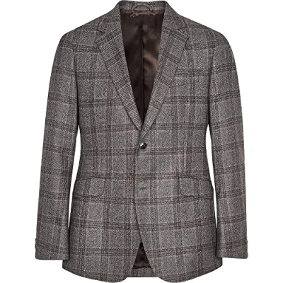 Abbildung von HACKETT LONDON Mens 4 Ply Lt Grey Check Jacket, 9HHLT Gry/BEIGE, 46W/34L