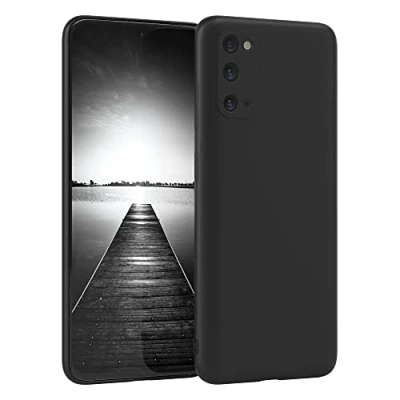 Abbildung von EAZY Case Silikonhülle für Samsung Galaxy S20 Hülle Silikon Schwarz stoßfeste Handyhülle Schutzhülle mit Kameraschutz Dünn Premium Schutz Cover TPU Phone Bumper in Matt
