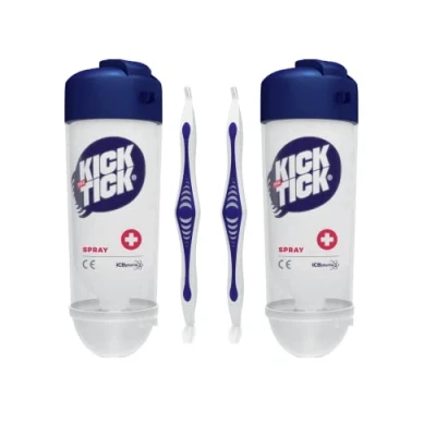 Abbildung von Novokill KICK THE TICK 2er Pack Vereisungsspray und Profi Zeckenzange im Zeckenentferner Set Über 80 Anwendungen Schmerzfreie Zeckenentfernung bei Kindern, Hunden Menschen Zeckenmittel