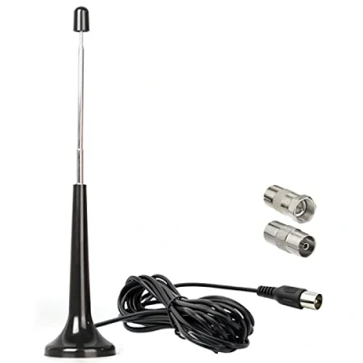Abbildung von FM UKW Radio Antenne für stereoanlage DAB Teleskopantenne,DAB Antenne,mit Magnetfuß und 3m Verlängerungskabel,für Heimstereo Receiver AV Audio Video Heimkino