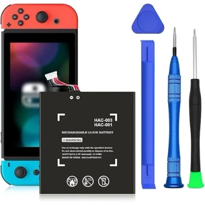 Abbildung von HAC 003 Akku, Original Upgrade 4800mAh Li Ionen Akku Batterie Akkupack für Nintendo Switch 2017 Game Console 001, 003, A BPHAT C0 S JP Interne with Toolkit