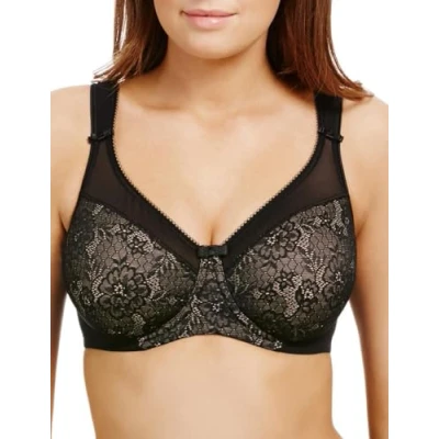 Abbildung von Berlei Damen Minimizer BH, Beauty Minimiser, Gr. 80H (Herstellergröße: 36FF), Schwarz