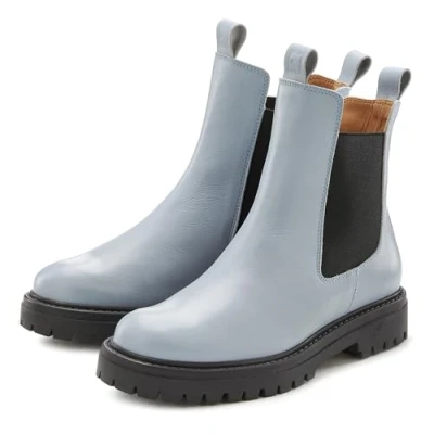 Abbildung von Elbsand Plateaustiefelette, Damen, Größe: 40, Hellblau Schuhe