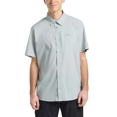 Abbildung von Jack Wolfskin Norbo Hemd, Herren, Größe: Medium, Cool grey check