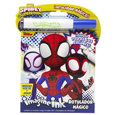 Abbildung von Spidey y su superequipo. rotulador mágico: Libro de colorear actividades con mágico