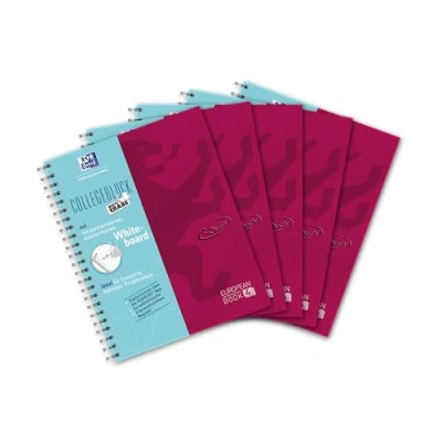 Abbildung von Oxford Europeanbook, 5er Pack, DIN A4, kariert, beere