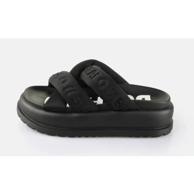 Abbildung von Buffalo Palma Cross Pantolette hoch, Damen, Größe: 39, Black Polyester