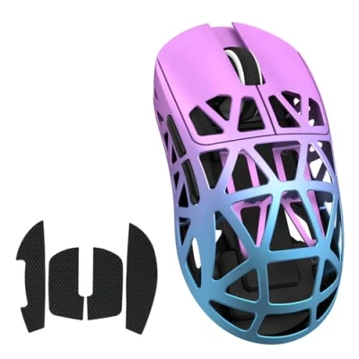 Abbildung von ATTACK SHARK R2 Magnesium Alloy Mouse, PixArt PAW3950 Gaming Sensor, Wireless 8K 48g Superlight BT/2.4G/Wired Adjustable DPI 42000, Mice for Win11/Xbox/PS/Mac Purple