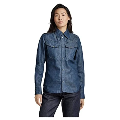 Abbildung von G Star 70&#039;S Hemdbluse, Damen, Größe: Medium, Raw denim