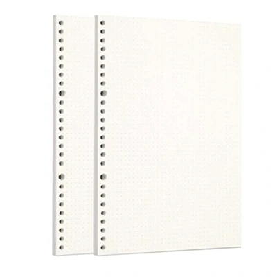 Abbildung von Zelten Lose Blatt Lochpapier Nachfüllpackungen Papier für 6 Loch Binder Persönlicher Organizer Tagebuch Notizbuch Nachfüllbarer Planer , Dotted, B5/26 Hole
