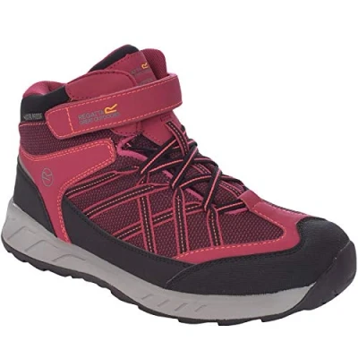 Abbildung von Samaris V halbhohe Wanderstiefel für Kinder. Wasserdicht Kirschrot/Neonrosa