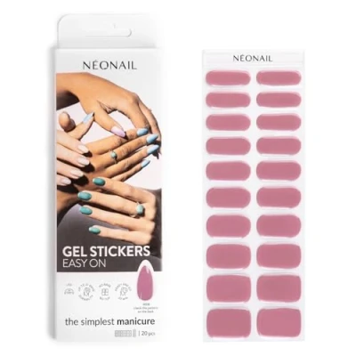 Abbildung von NEONAIL Gel UV Stickers Easy On M08 Rosa Nagelsticker Nagellackstreifen Nagelaufkleber für Füße und Hände Fingernägel zum aufkleben Nageldesign 1 Blatt 20 Stk