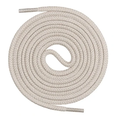 Abbildung von Mount Swiss runde Premium Schnürsenkel aus 100% Baumwolle sehr reißfest Farbe Hellbeige Länge 100cm