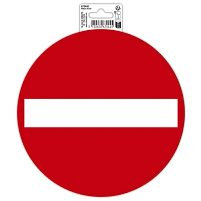 Abbildung von Exacompta 67044E Einbahnstraße Klebeschild Ø20cm Rot Weiß aus UV beständigem PVC Hinweisschild Schilder Warnhinweis Sticker Aufkleber Türschild