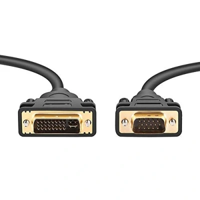 Abbildung von PremiumCord DVI VGA Verbindungskabel 3m, I (24+5) (15 Polig), Stecker auf Stecker, Kabel für PC (Analog)/ Geräten, Farbe schwarz