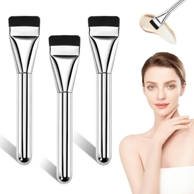 Abbildung von 3 Stück Foundation Pinsel,Ultra Thin Brush,Flacher Makeup Concealer Pinsel,Ultradünner Pinsel,Wiederverwendbar Pinsel,Geschenke Für Mädchen,Damen
